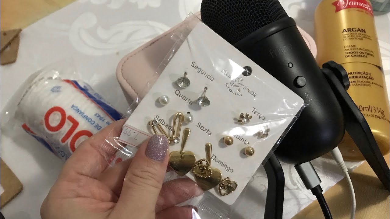 Asmr : Comprinhas + primeiro vídeo com microfone 🎤
