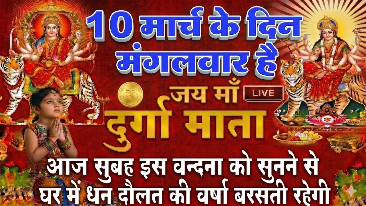 LIVE🔴आज के दिन सुबह-शाम - श्री दुर्गा चालीसा का ११ बार पाठ करने से सारे कष्ट दुःख दूर होंगे