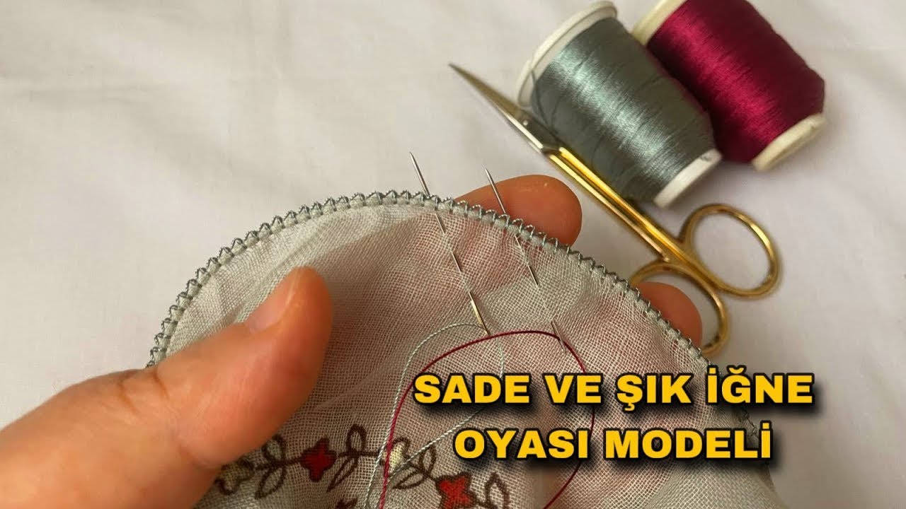 Sade ve şık iğne oyası modeli | Bu model yazmalara çok güzel yakışacak #iğneoyası #iğneoyasıyapımı 