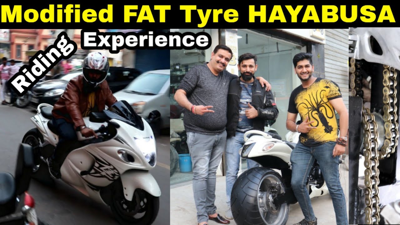 Riding Hayabusa Fat tyre on Road with Goldy bhai NCR Biker and Engineer singh