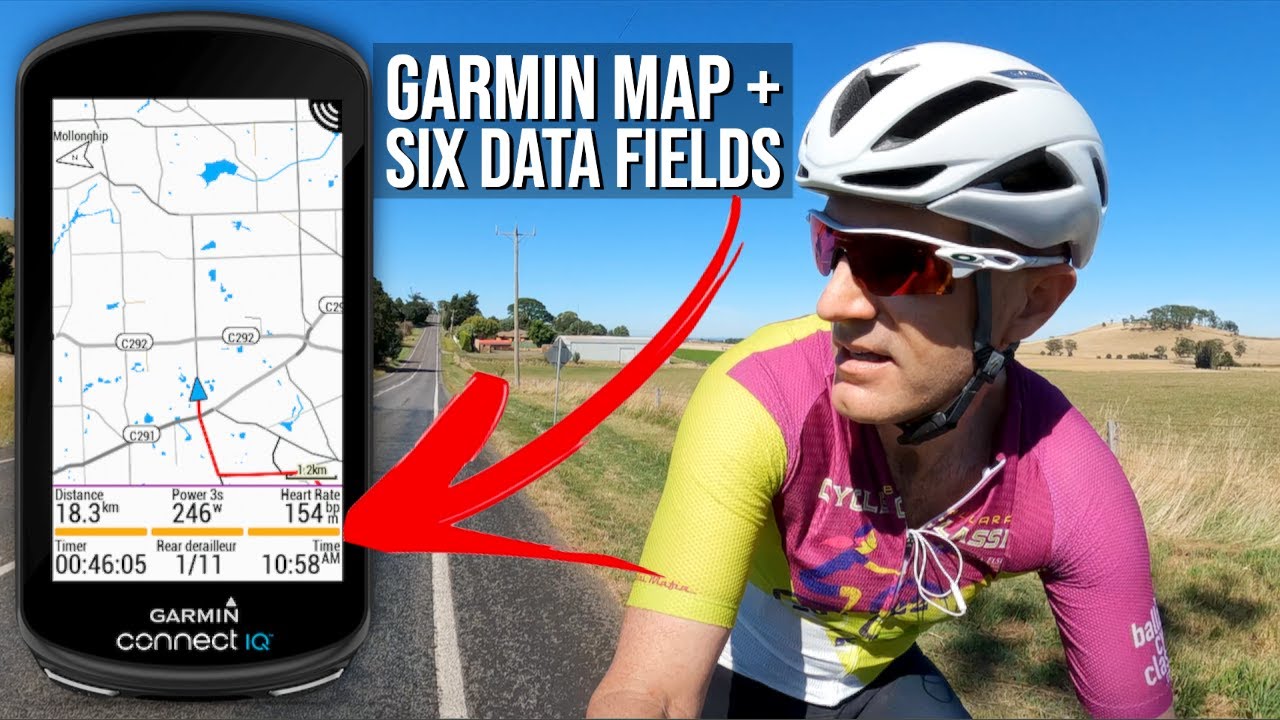 Garmin EDGE Map + SIX Data Fields // MapDashboard ConnectIQ Data Field