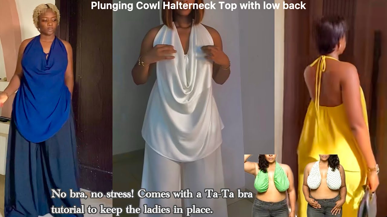 Как сшить топ с воротником-халтером и глубоким вырезом / Включая пошаговый мастер-класс по пошиву...