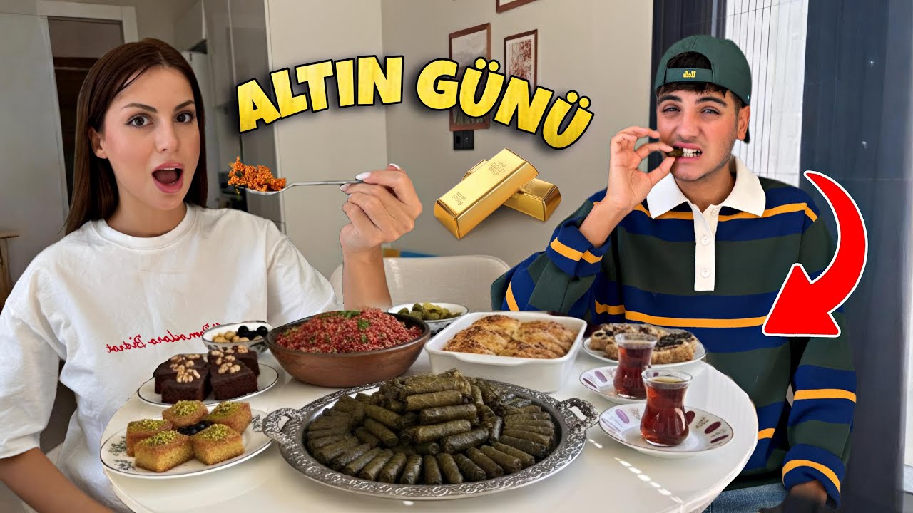 EVİMDE ALTIN GÜNÜ YAPIYORUZ!! Sıla Beyoğlu | Melih Yıldırım