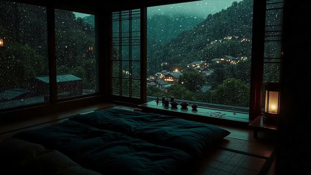 Gentle Rain at Night 🌙 | Calm Rain & Nature Sounds for Deep Sleep, Insomnia Relief (No Ads)