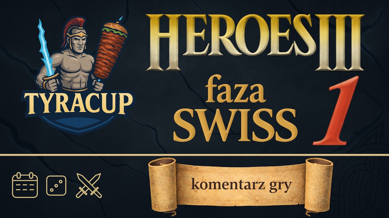 Heroes 3 Komentarz: TyraCup - faza Swiss - runda 1: Grzyboo vs MatiAyee, Jebus Cross