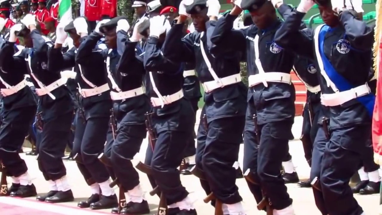Parade by the gambian arm and security forces