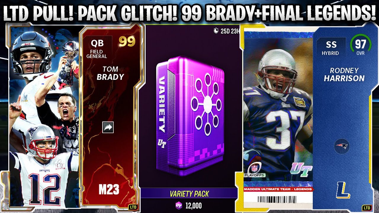 OMG LTD PULL! LEGEND PACK GLITCH! 99 CAREER TRIBUTE BRADY AND THE FINAL LEGENDS! | MADDEN 23