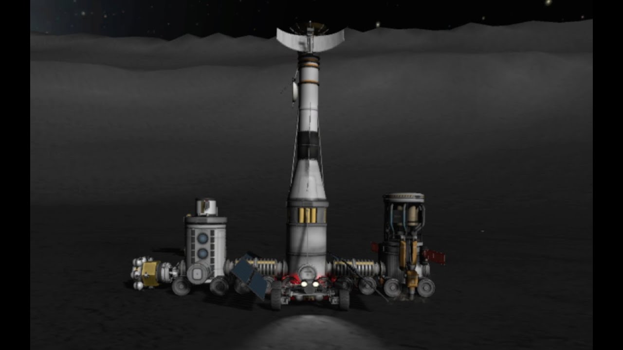 Building a Mun base in KSP