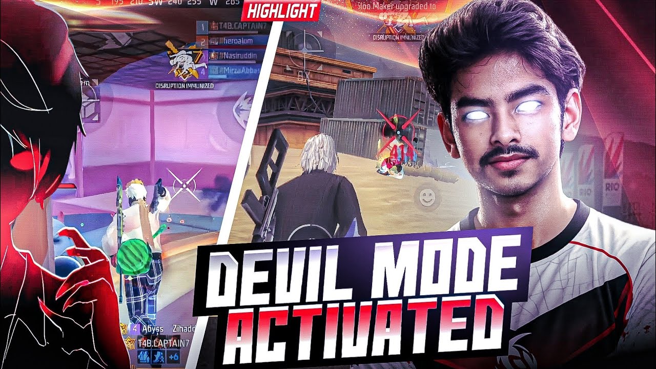 JUST UNLOCKED DEVIL MODE | FREE FIRE TOURNAMENT HIGHLIGHTS | IQOO Z9 TURBO | T4B OFFICIAL | CAPTAIN🔥