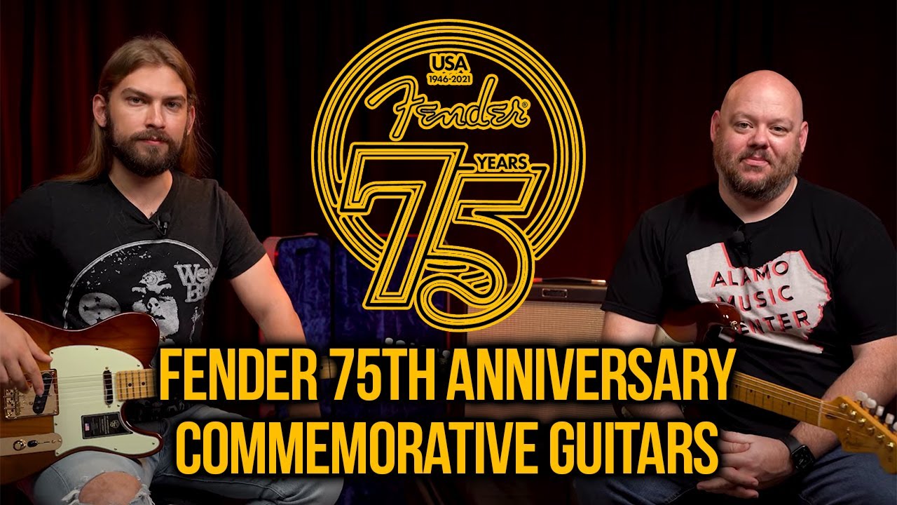 Памятные модели Fender Stratocaster и Telecaster, выпущенные к 75-летию компании.