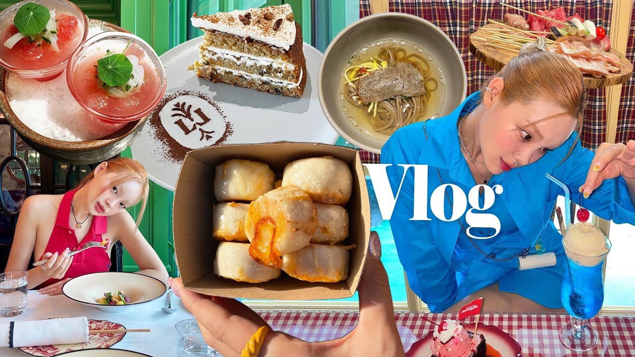 (Sub) Vlog. 일주일 식비 백만원..?🥓 별거 다 먹는 먹방 브이로그• 나만 알고 싶은 맛집들!
