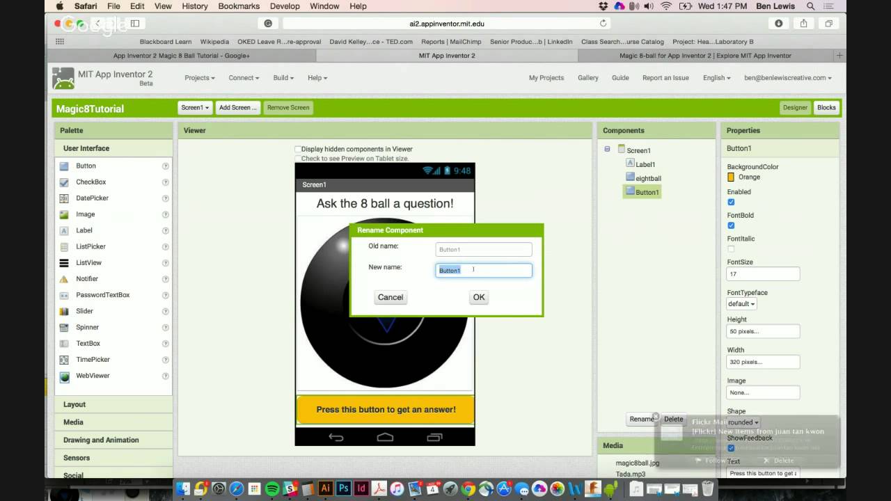 App Inventor 2 Magic 8 Ball Tutorial