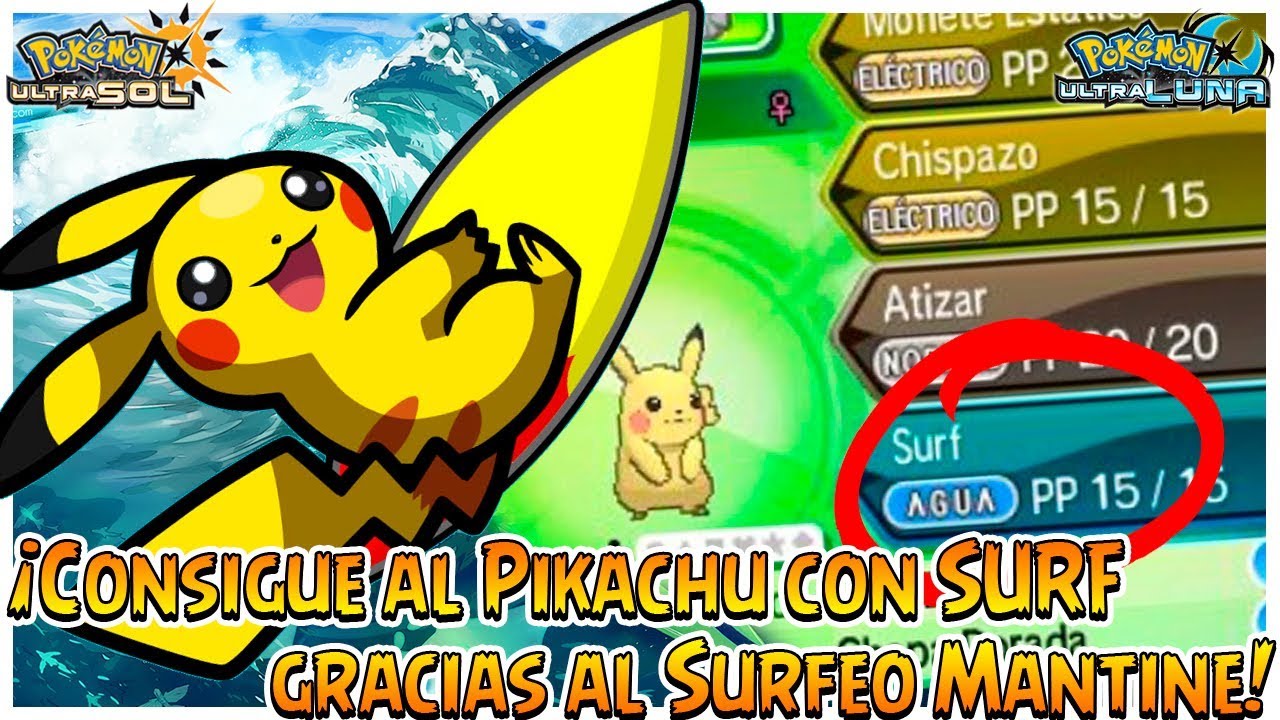 &iexcl;Consigue al Pikachu con SURF gracias al Surfeo Mantine! - Pok&eacute;mon Ultrasol y Ultraluna