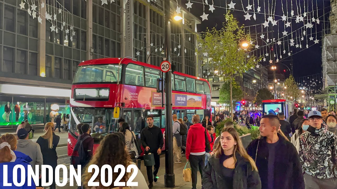 2022 Christmas Lights London | Oxford Street Christmas Shopping - London Night Walk [4K HDR]