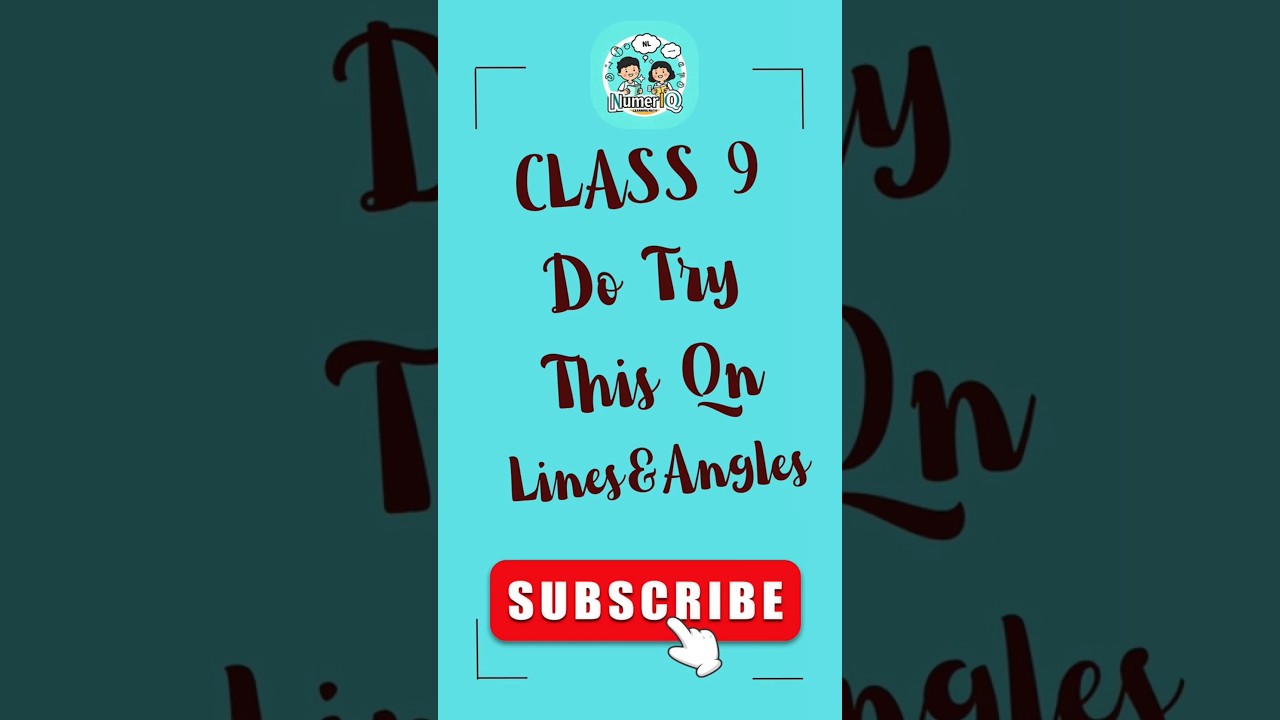 🔥 Can You Solve This Lines & Angles Qn? Class 9 CBSE #shorts #maths