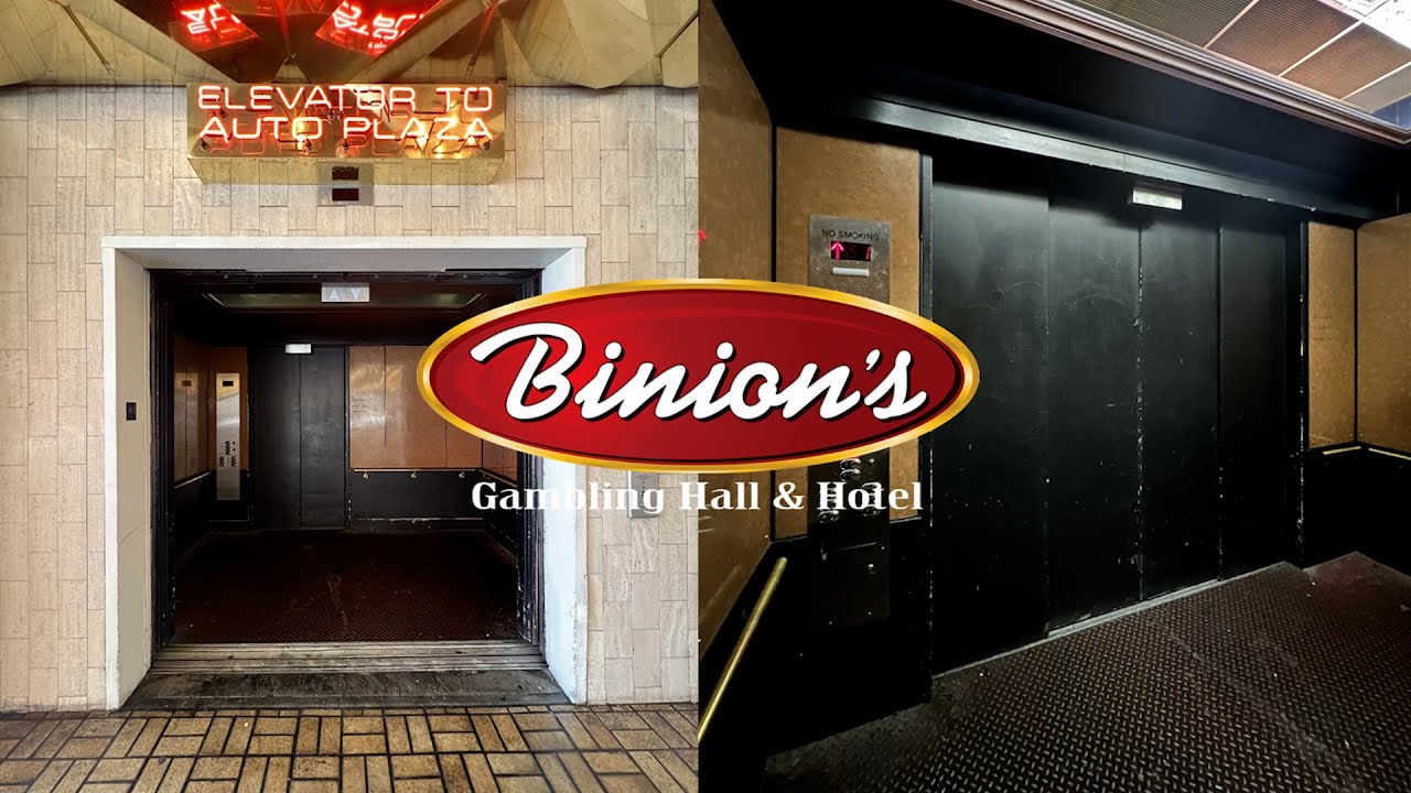 14K LBS HUGE Hydraulic Auto Plaza Elevator - Binion's Gambling Hall & Hotel - Las Vegas, NV