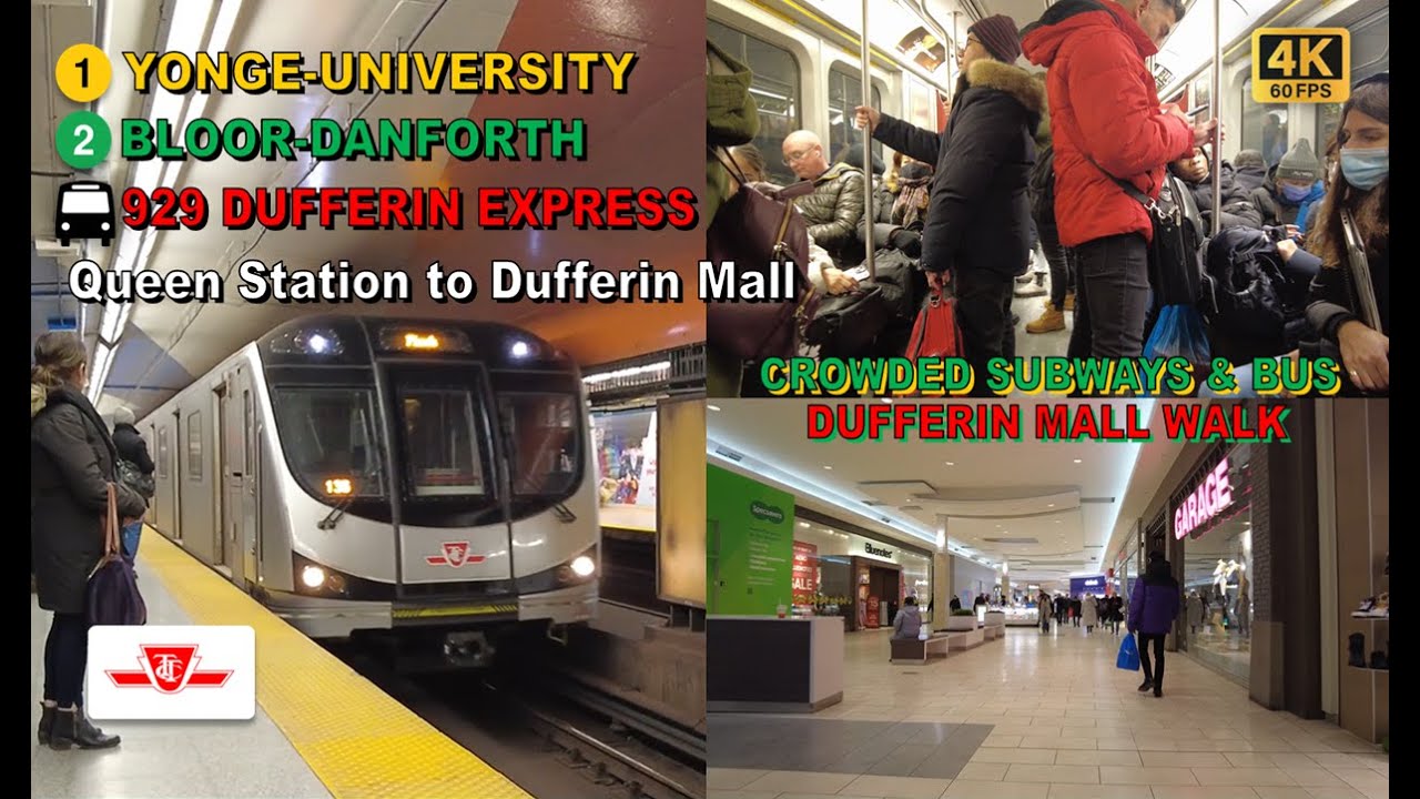 TTC POV Walk: Queen Station to Dufferin Mall Via Bloor-Yonge Station & Dufferin Station【4K 60FPS】