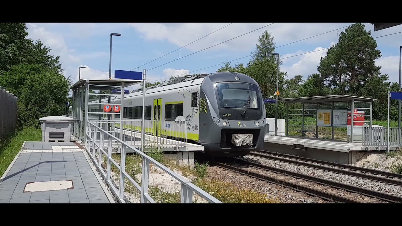 Ein und Ausfahrt von Agilis Br 440 + Durchsagen und Bilder vom Innenraum