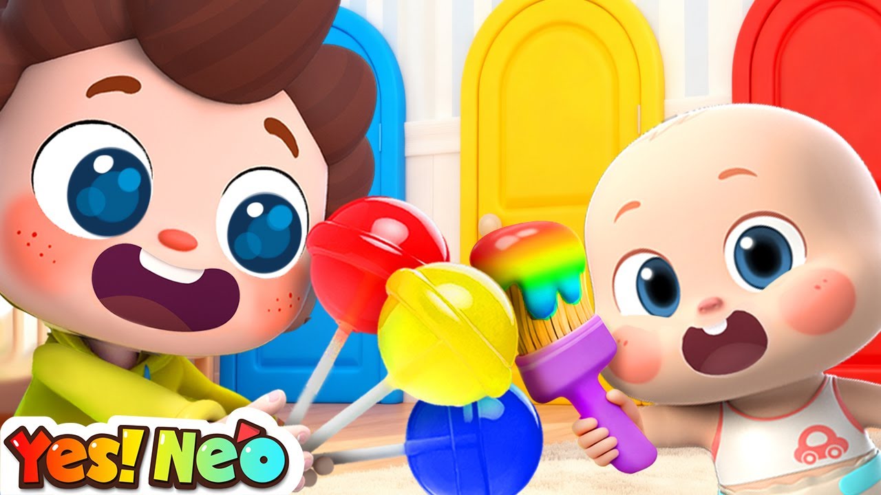 Learn Colors with Magic Brush | Colors Song for Kids | Nursery Rhyme & Kids Song | Yes! Neo