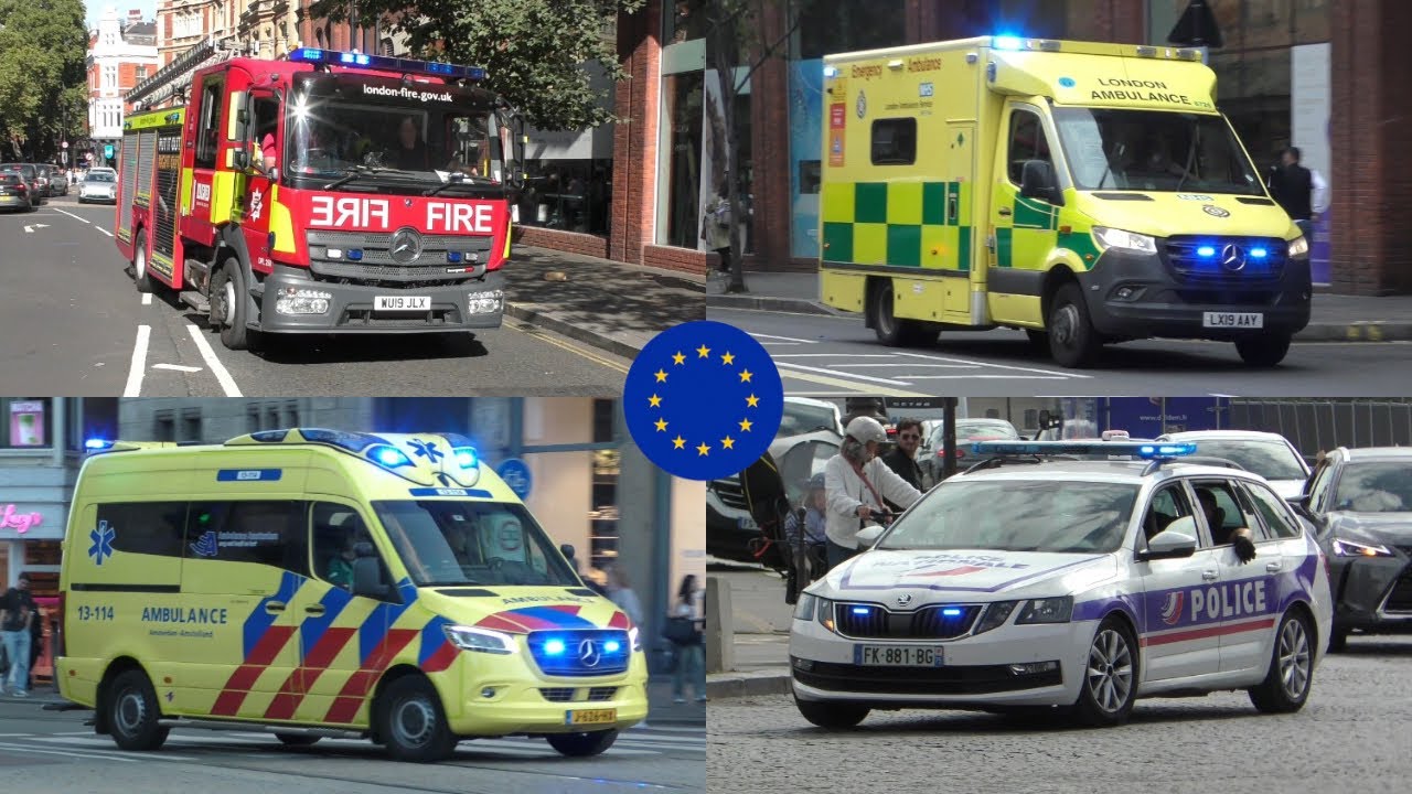 [Flashing Blues!] Emergency Services Across Europe Responding - Mini Compilation 