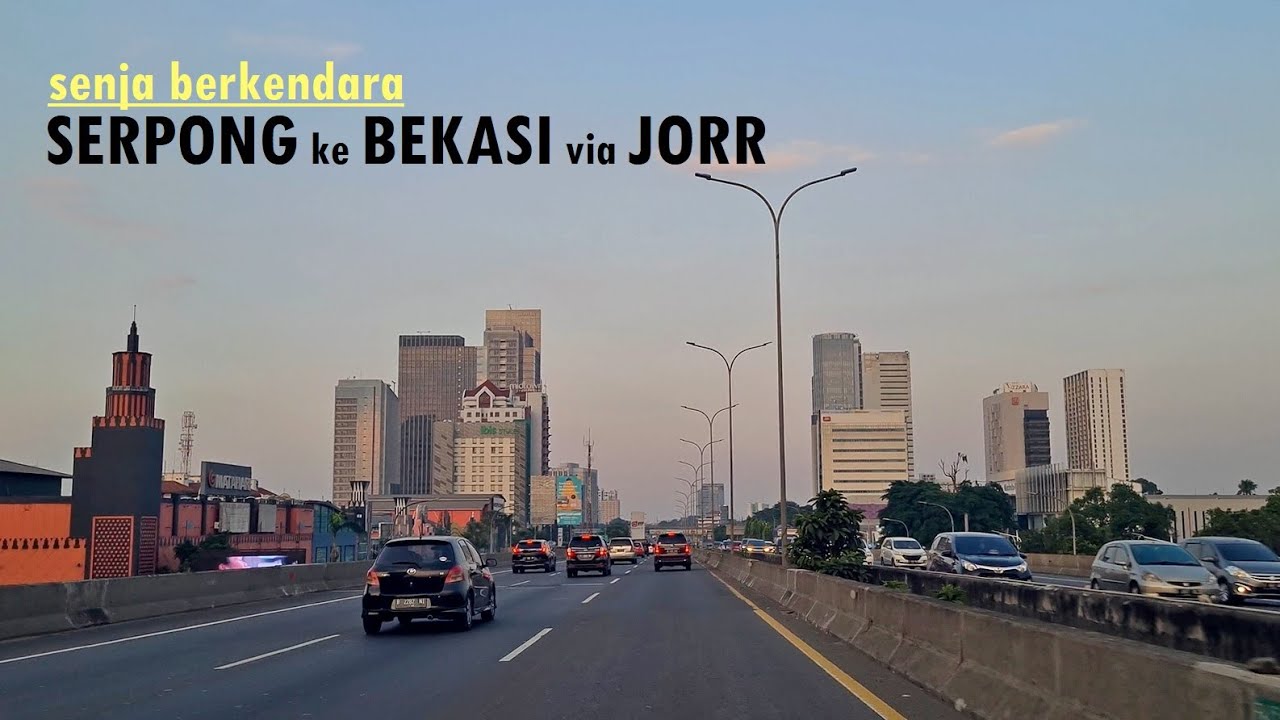 Driving Around TOL JORR TOLL ROAD (Jakarta Outer Ring Road) from Serpong to Bekasi ❗
