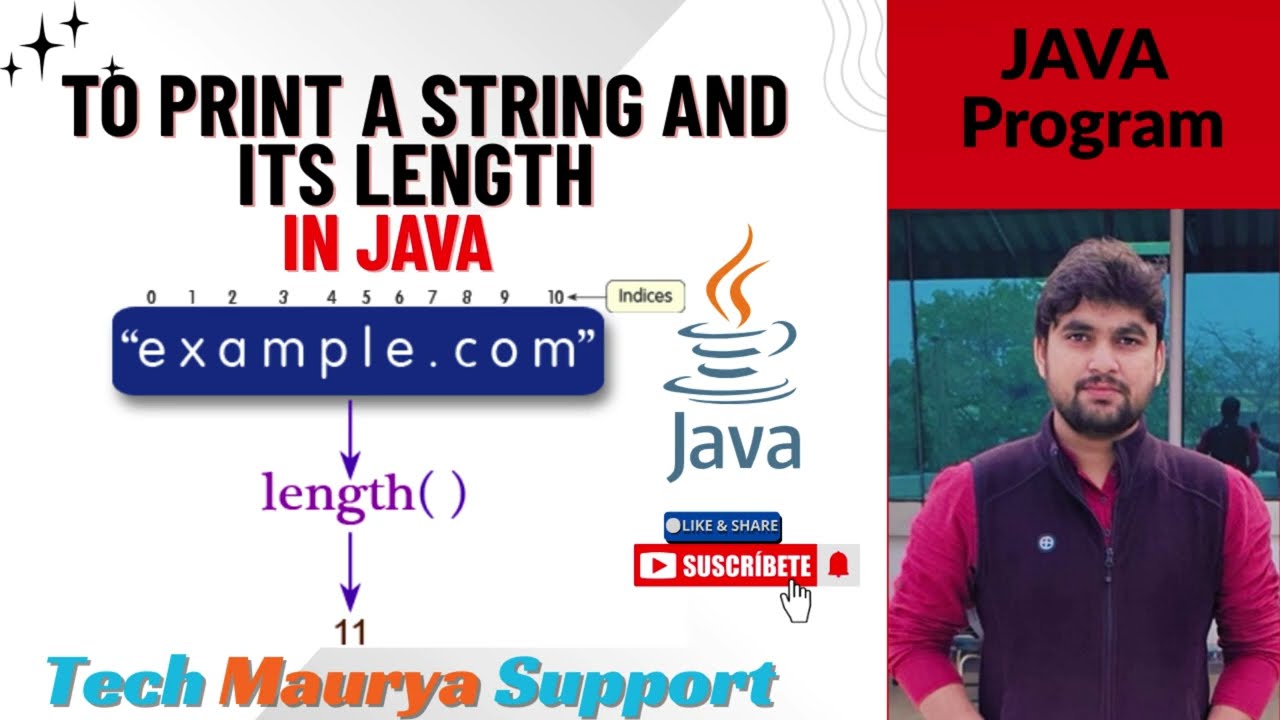 To print a string and its length in Java | Print String and Its Length in Java