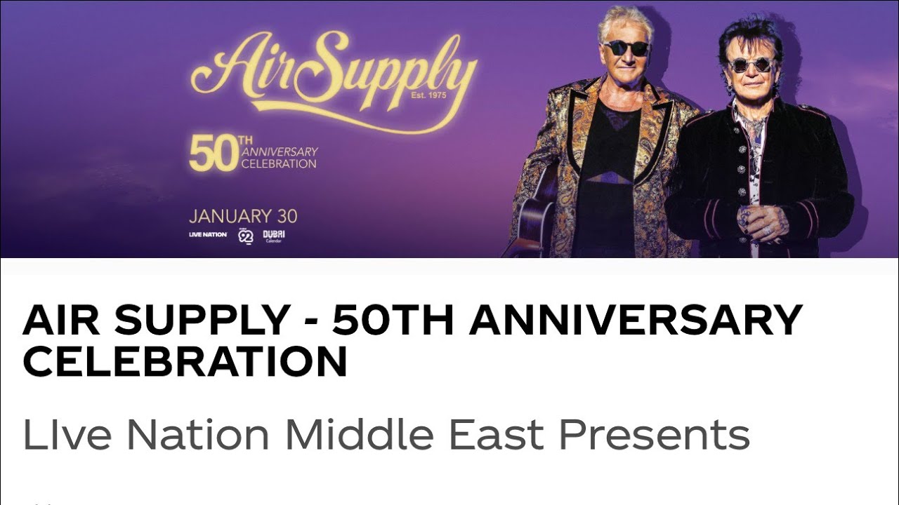 Air Supply in Dubai 2026 Part 1