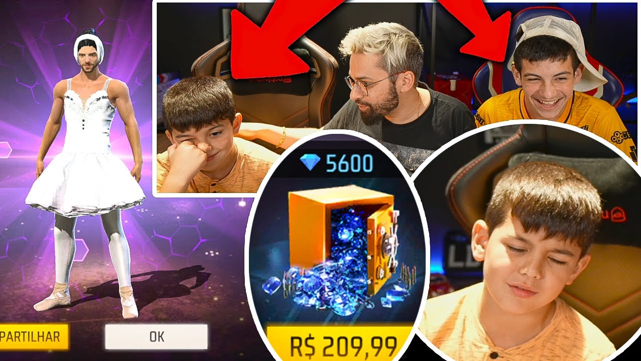 Desafio de Irmão mais Velho vs Irmão mais novo no Free Fire 