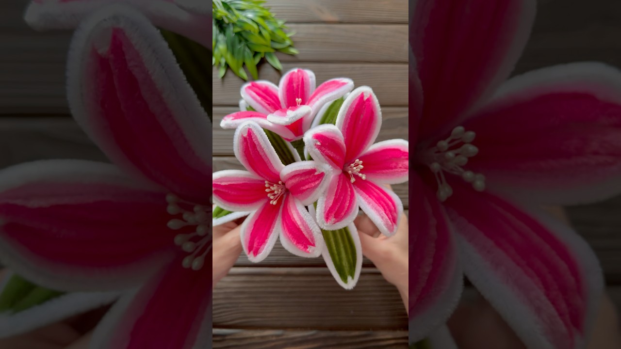Easy Craft Ideas! How to Make Lily from Chenille Wire DIY Pipe Cleaner Flower