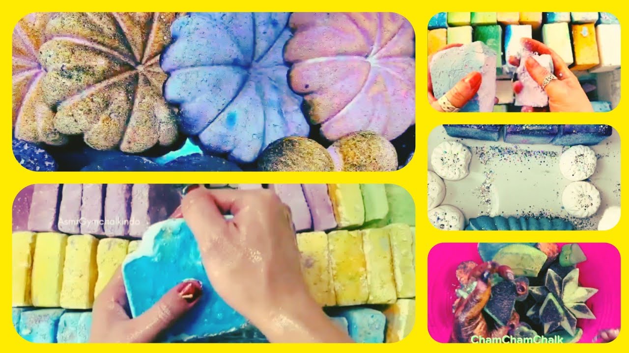 🏵️Pure Gym Chalk Bliss /Soft Colourful Deep Dyed Gym Chalk/Oddlysatisfying/ASMR / SLEEPAID #gymchalk