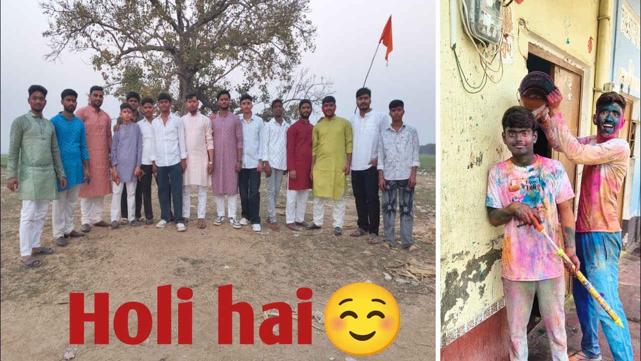 Pure din holi,pure din masti☺️Holi vlog@sujitvlogs201 