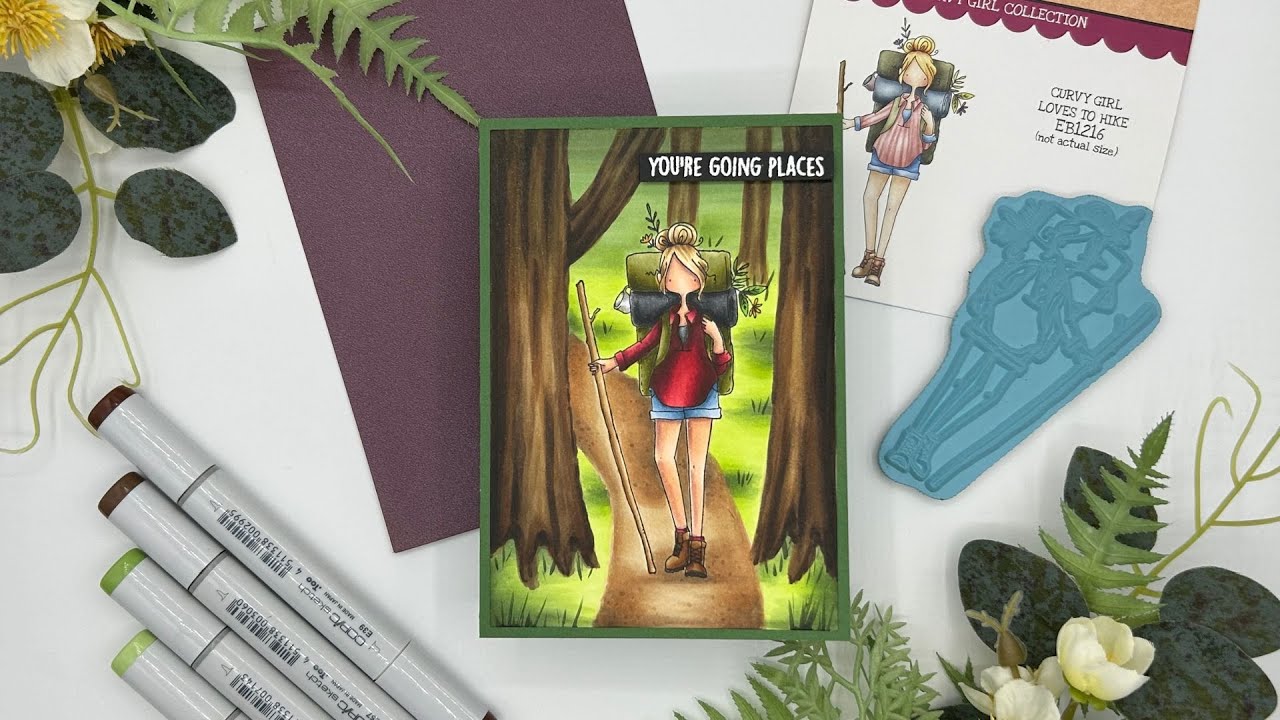 Creating a Scene Card with Copics & Stamping Bella