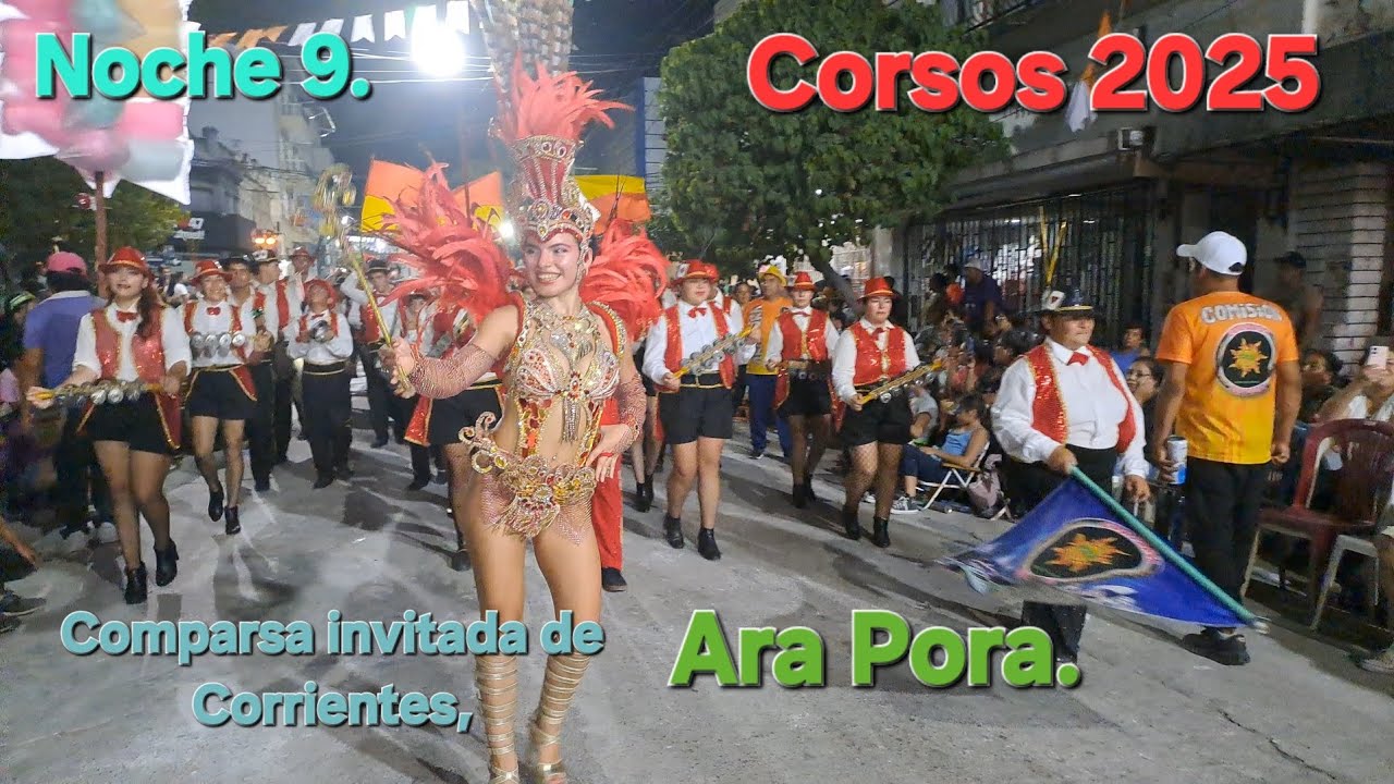 Comparsa Invitada de Corrientes. Noche 9 de corsos 2025 en san pedro.