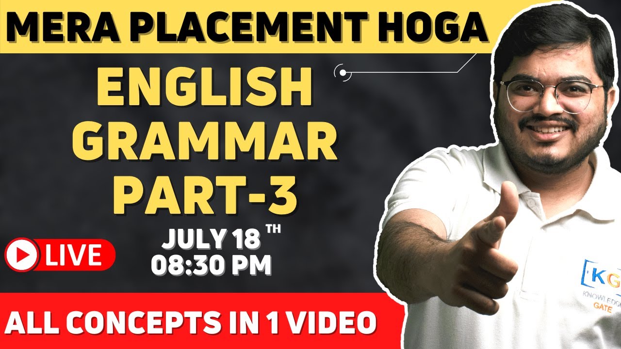 PREPOSITION - English Grammar Full Course for Placement Exams of TCS NQT & other IT Companies