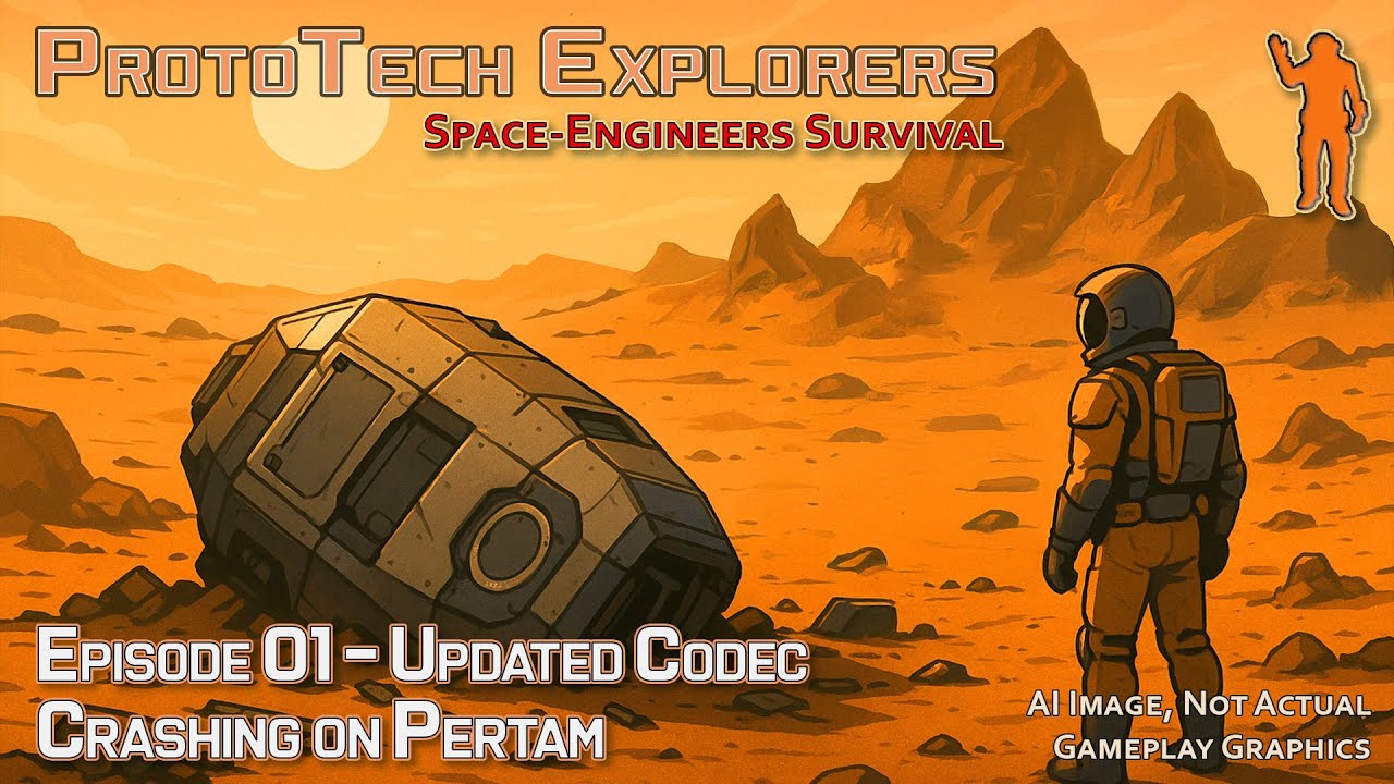 (Updated) Crash Landing on Pertam! | Prototech Explorers Ep.01 (Space Engineers Modded)