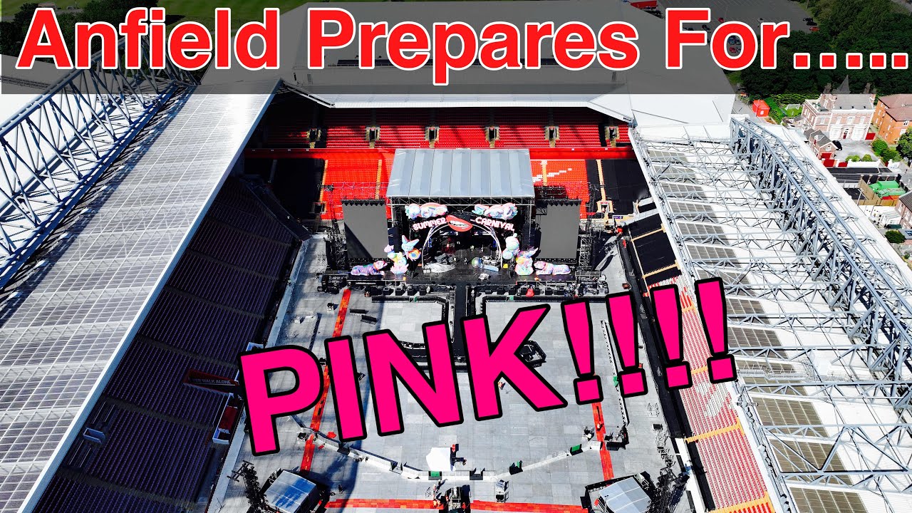Anfield Stadium Prepares for PINK!!!!!