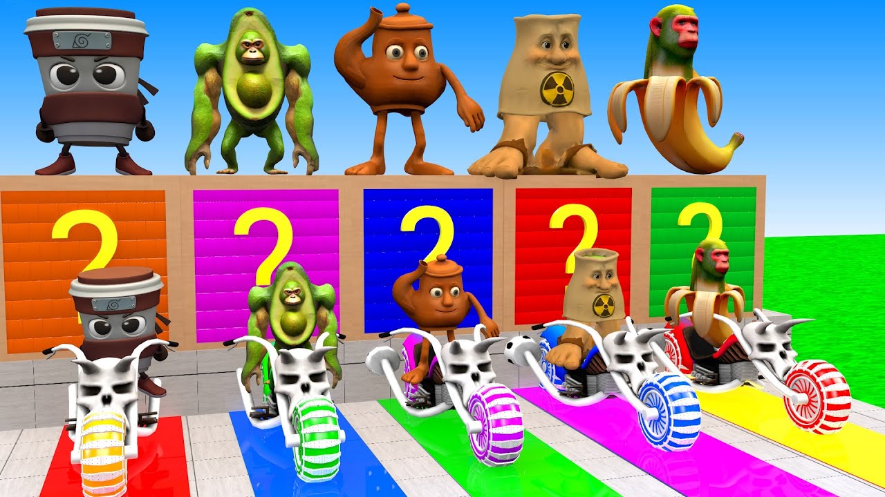 Long Slide Game With Cow Elephant Gorilla Hippopotamus Tiger 3d Animal Game Funny 3d Animals