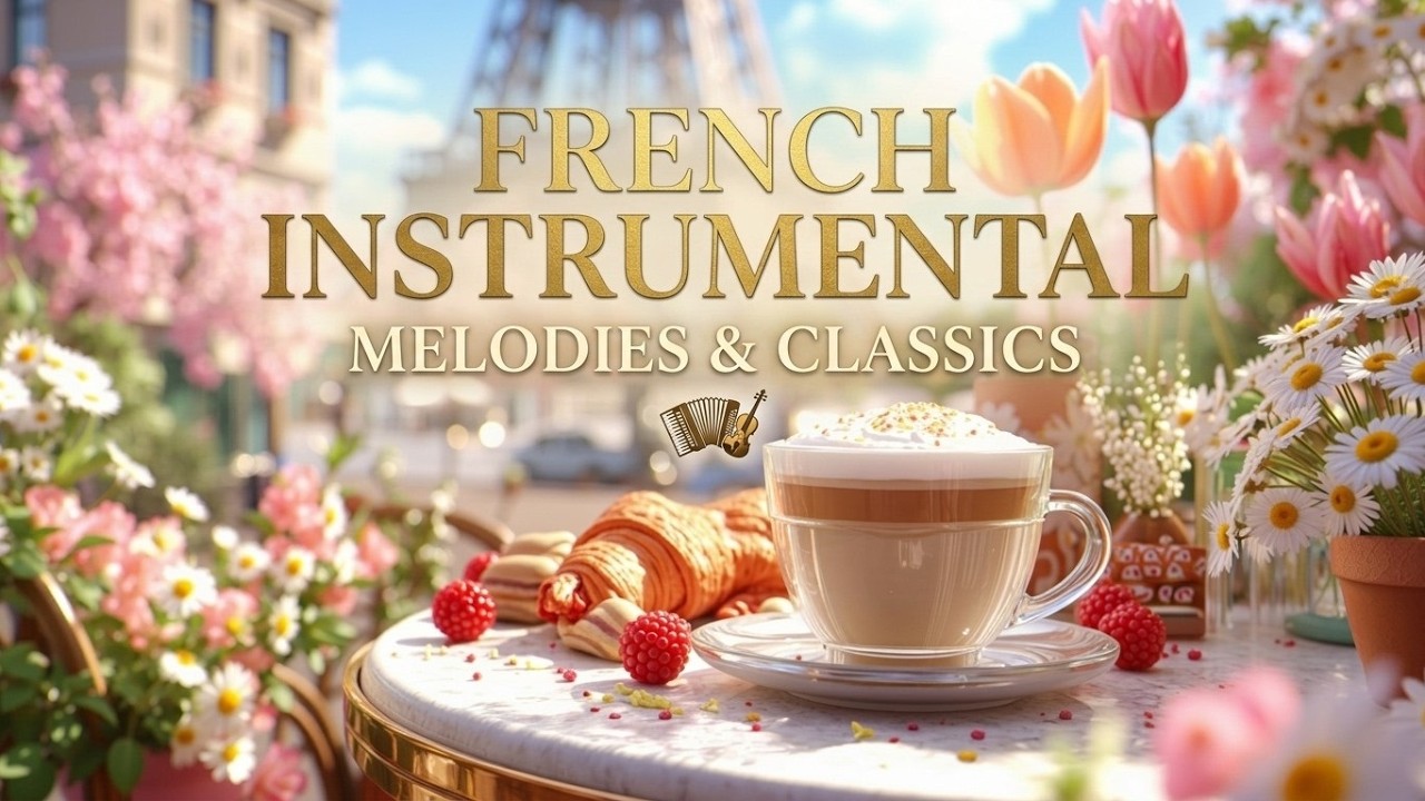 Романтичное уличное кафе в Париже 🇫🇷 Расслабляющая французская музыка