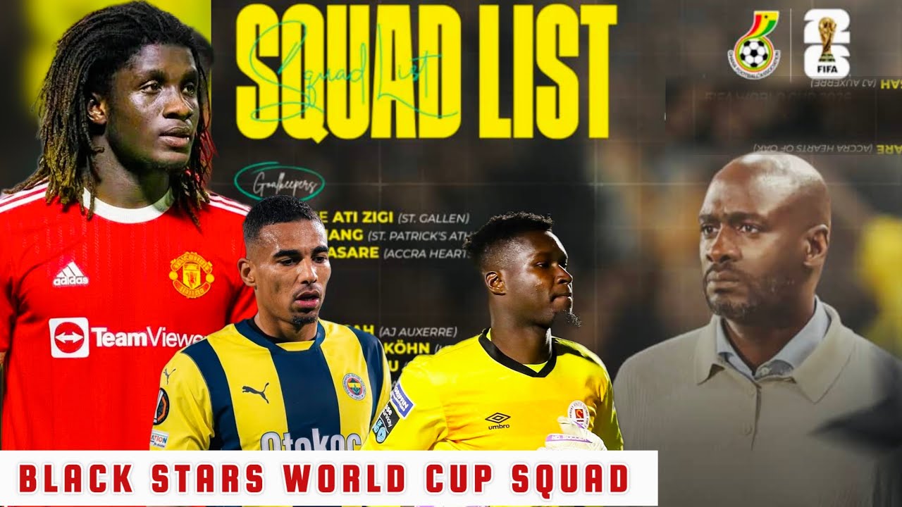 BLACK STARS WORLD CUP SQUAD NEWS🇬🇭: 8 PLAYERS OTTO WILL INCLUDE…GOALKEEPER GRABS MOM & MORE