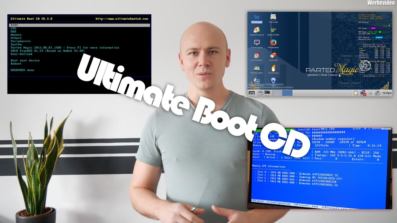 Ultimate Boot CD | Auf USB Stick herunterladen | Ausf&uuml;hrlich testen | Memtest 86+ | Parted Magic...