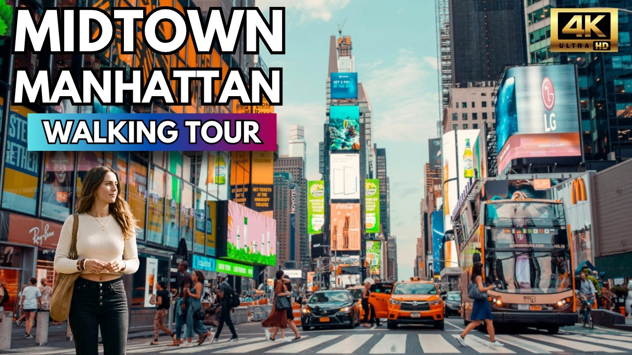 Midtown Manhattan Spring Walk | Fifth Avenue, Times Square, Broadway (4K Immersive Tour) 🇺🇸