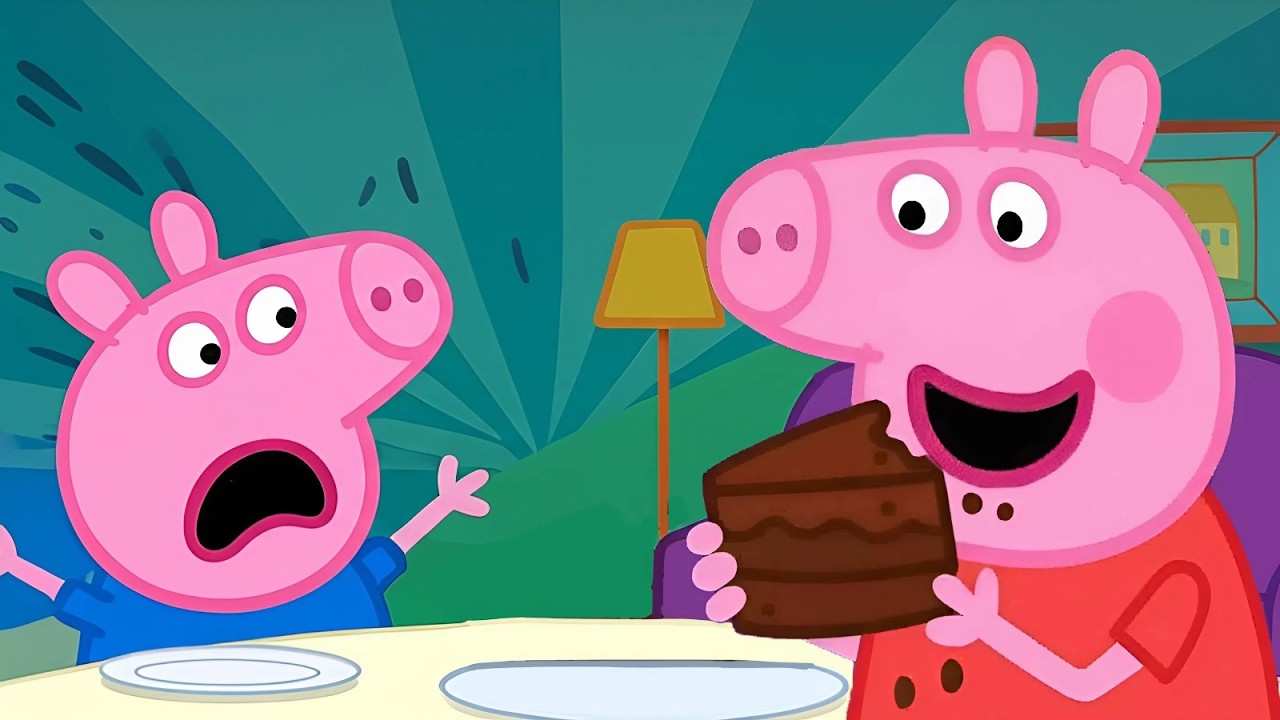 Peppa’s Delicious Cake and George’s Surprised Face! 🍰🐷 | Peppa Pig Animation