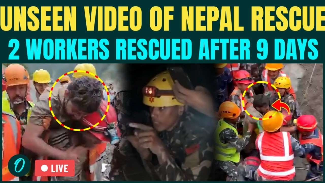 Nepal Flood Rescue LIVE: Unseen Video of Two Workers Miraculously Survive After 9 Days Inside Tunnel