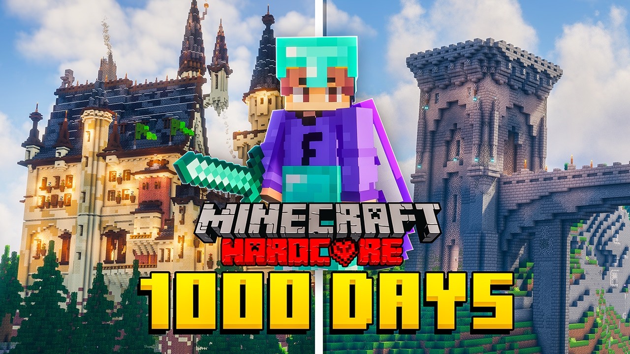 قضيت 1000 يوم ابني افضل عالم في ماين كرافت!
