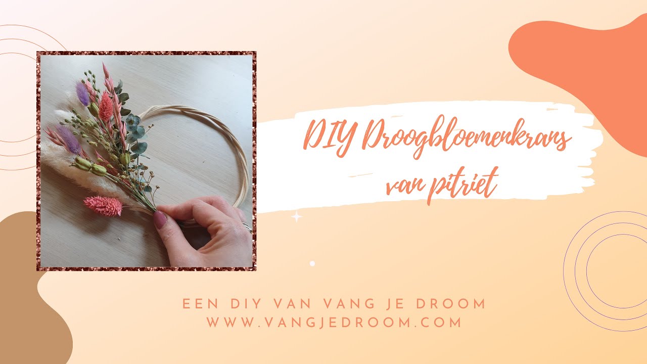 DIY Pitrietkrans Met Droogbloemen 1