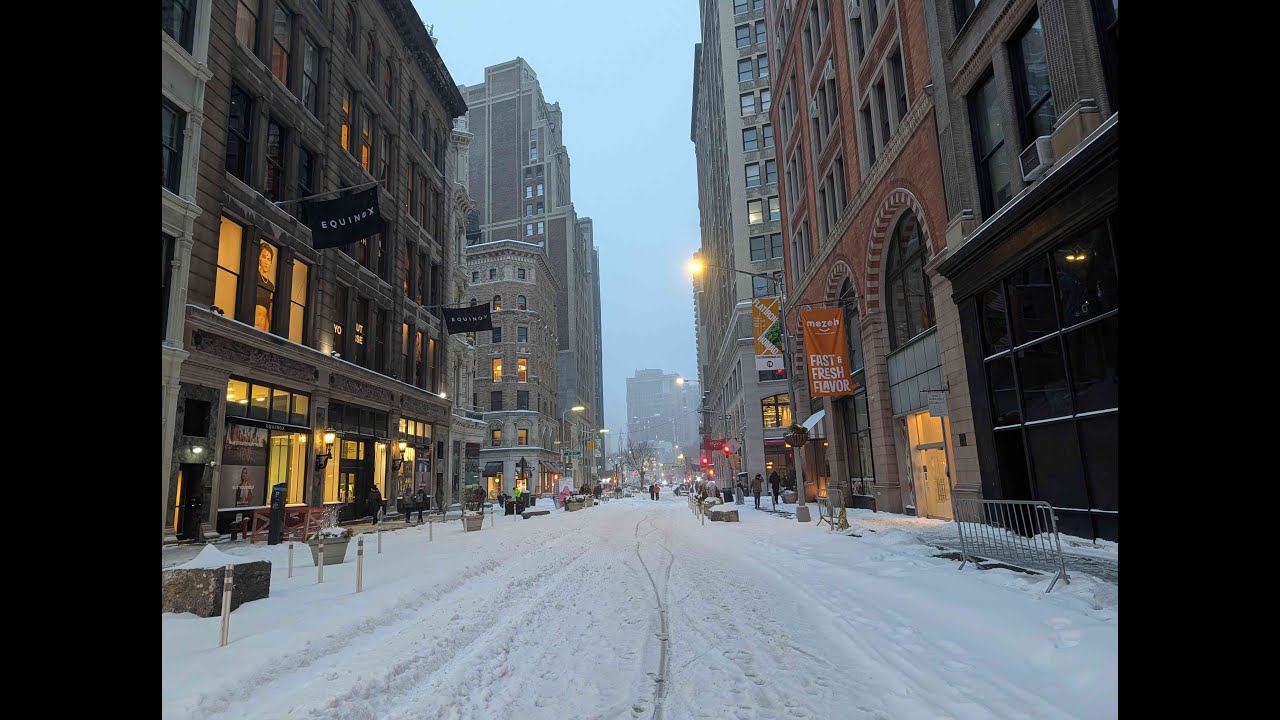 Walking in the New York City Snowstorm