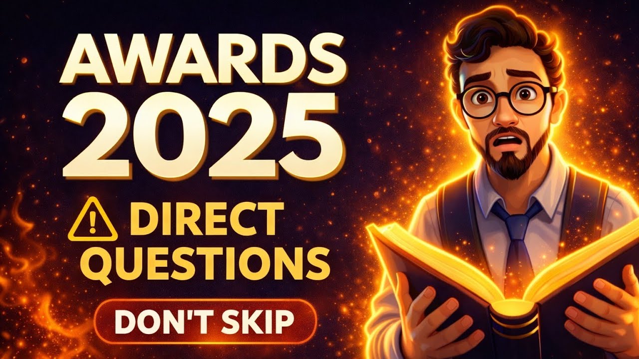 AWARDS 2025 | SSC, CGL, CHSL में Direct Questions (Don&rsquo;t Skip)