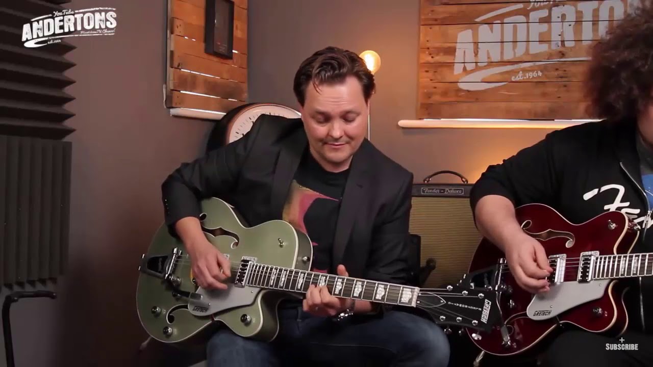 Gretsch Guys Part 1 - Danish Pete Honore, Mick Taylor, and Rabea Massaad at Anderton's Music