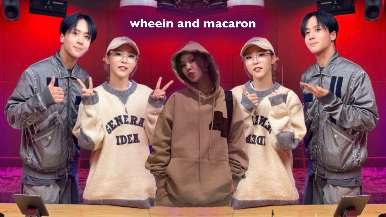 wheein and macarons