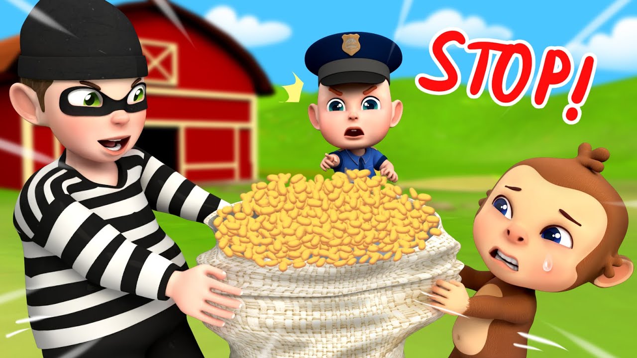 Police Catch the Fruit Thieves 🍉🚔 | Fruit Song | Learn Safety Rules | Rosoo Nursery Rhymes